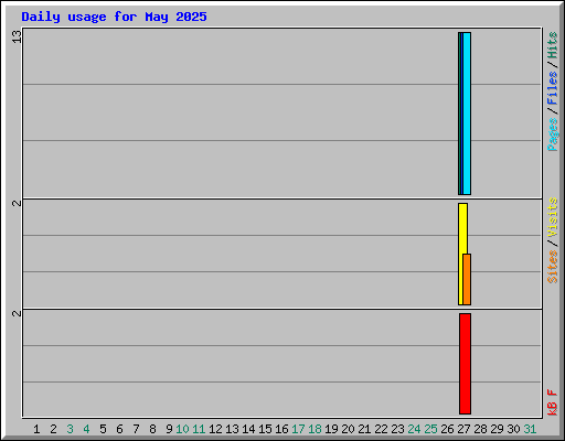 Daily usage for May 2025