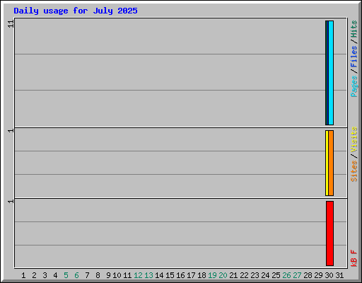 Daily usage for July 2025