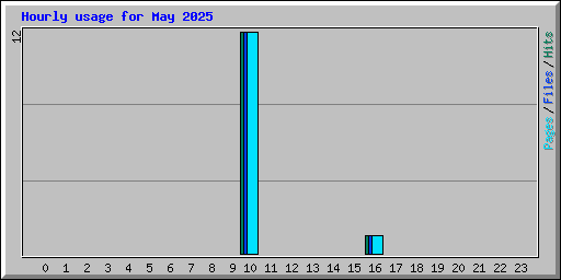Hourly usage for May 2025