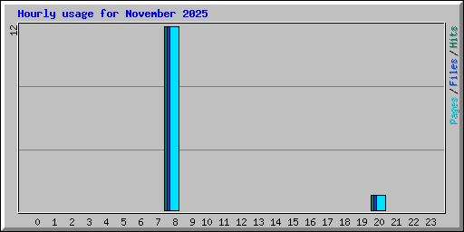 Hourly usage for November 2025